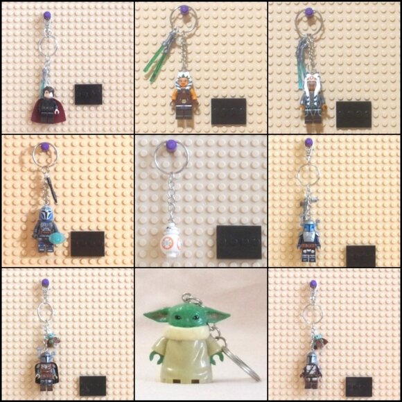 MINIFIGURE KEYCHAIN-Star Wars-Harry Potter-Sesame Street-Wonder Women Stand Gift - Picture 7 of 13